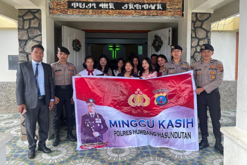 Polres Humbahas Gelar Patroli dan Pengamanan Ibadah Gereja dalam Rangka Minggu Kasih