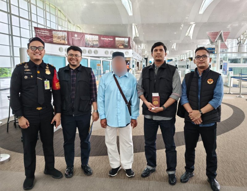 Imigrasi Medan Deportasi SN Warga Negara Malaysia Overstay 375 Hari