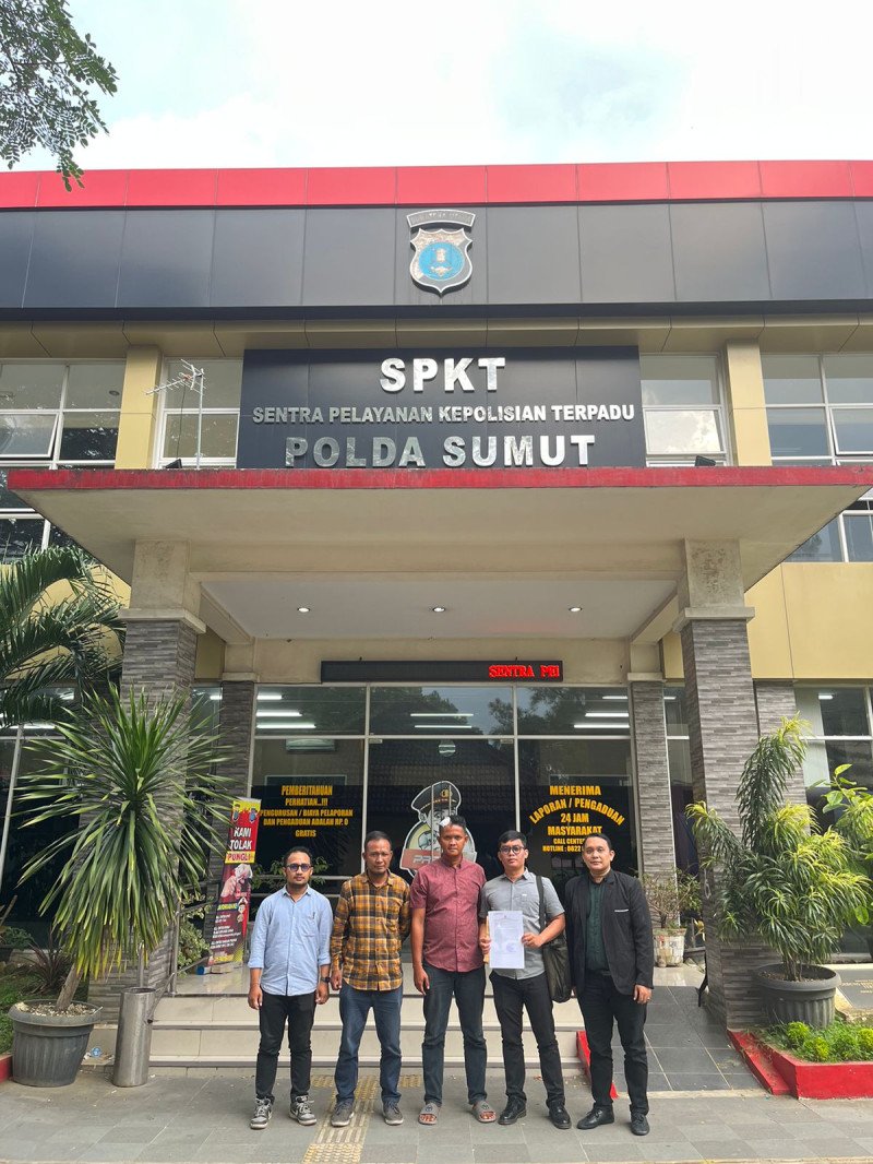 Korban Pengeroyokan Oleh Pendemo di Tapanuli Tengah Resmi Melapor Ke Polda Sumut.