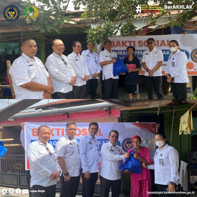 LAPAS BINJAI LAKSANAKAN BAKTI SOSIAL PERINGATI HARI BAKTI KEMENTERIAN IMIGRASI DAN PEMASYARAKATAN