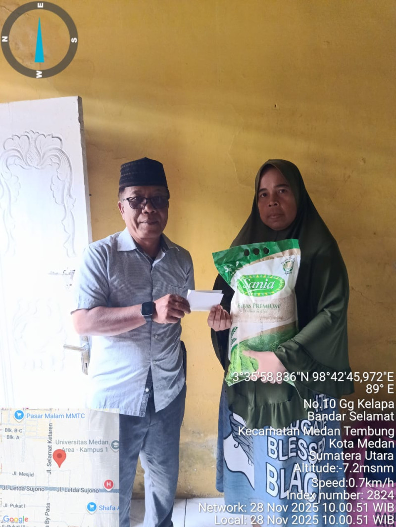 BAKOPAM Sumut Gelar Jum&rsquo;at Berkah, Salurkan Sembako dan Santunan untuk Korban Banjir