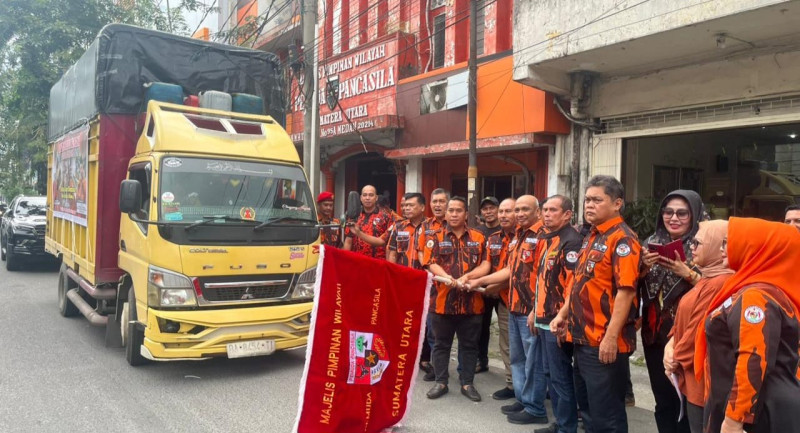 Aksi Kemanusiaan Pemuda Pancasila Sumut, Ijeck: Kita Harus Hadir di Saat Sulit