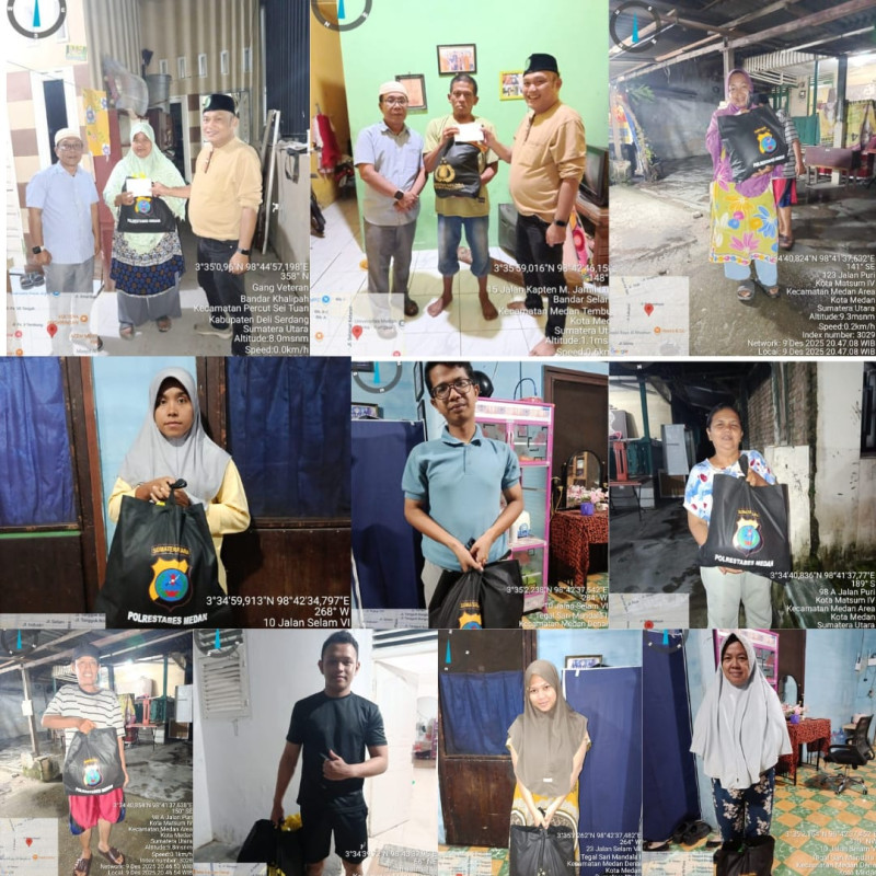 BAKOPAM Sumut Salurkan Bantuan untuk Korban Banjir di Kota Medan Dari Kapolrestabes Medan