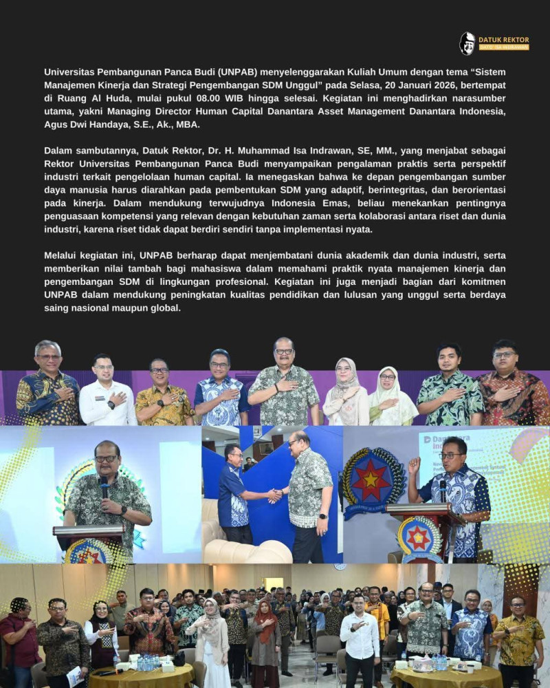Siapkan SDM Masa Depan, UNPAB Gelar Kuliah Umum Bersama Danantara Indonesia