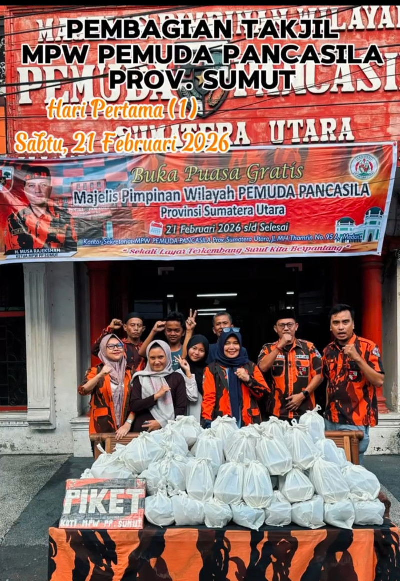 MPW Pemuda Pancasila Sumut Bagikan Ratusan Takjil, Ijeck: Wujud Kepedulian di Bulan Ramadan
