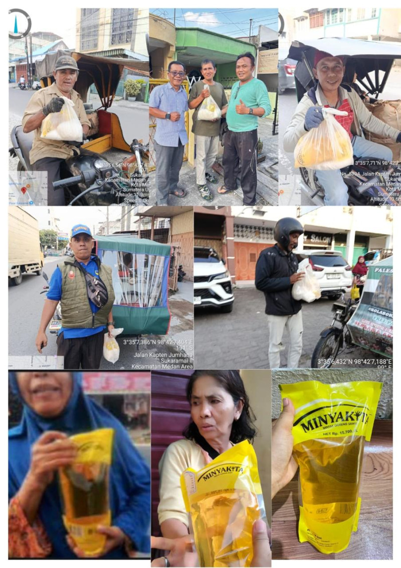 RAMADHAN KE-14, BAKOPAM SUMUT SALURKAN SEMBAKO UNTUK PENARIK BECAK DAN WARGA