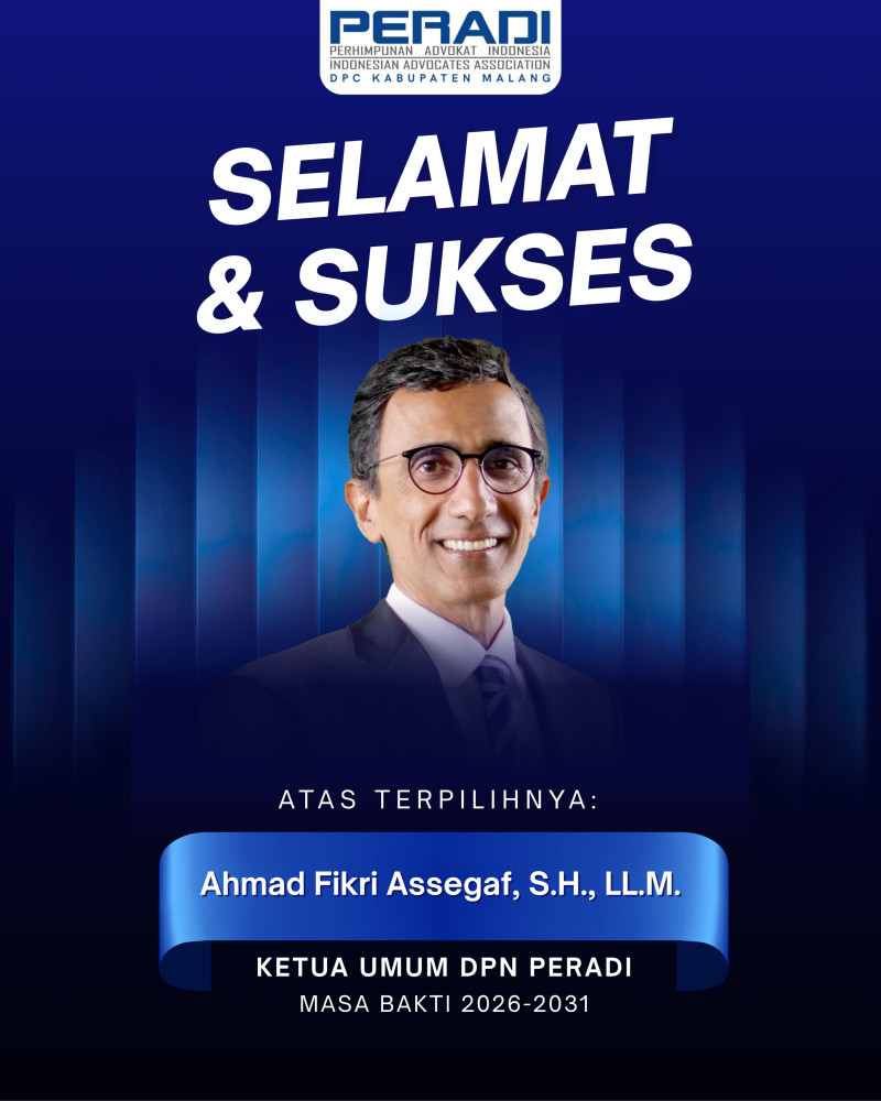 Ahmad Fikri Assegaf Pimpin PERADI RBA 2026&ndash;2031, Usung Transformasi Organisasi Modern