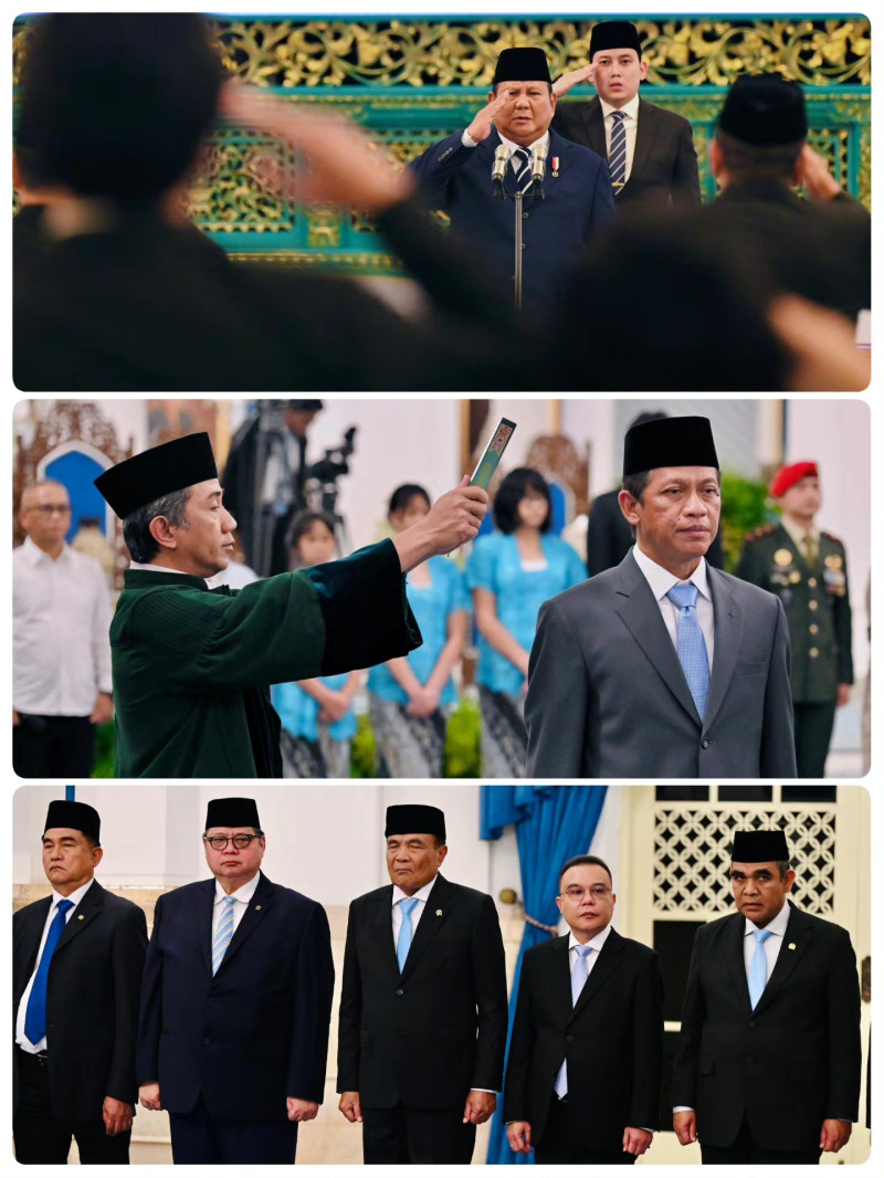 Presiden Prabowo Lantik Sejumlah Pejabat Negara di Istana Negara