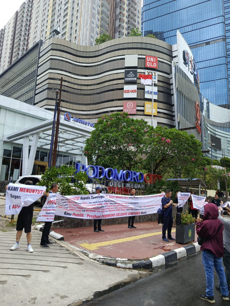 Penghuni Apartemen City Deli Medan Demo Pengembang, Tuntut Sertifikat, Minta Kejati dan KPK Turun Tangan