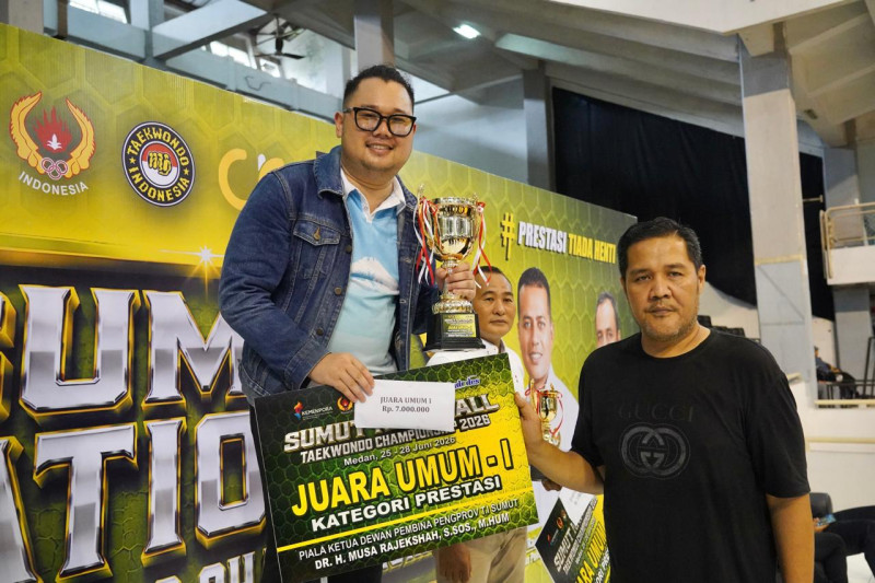 Taekwondo Berastagi Juara Umum SNTC, Boyong Piala Musa Rajekshah