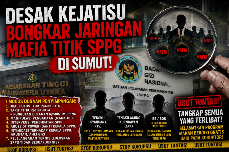 Barapaksi Desak Kejatisu Bongkar Jaringan Mafia Titik SPPG di Sumut