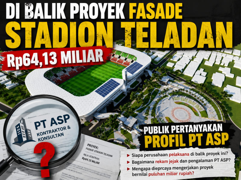 Di Balik Proyek Fasade Stadion Teladan Rp64,13 Miliar, Publik Pertanyakan Profil PT ASP
