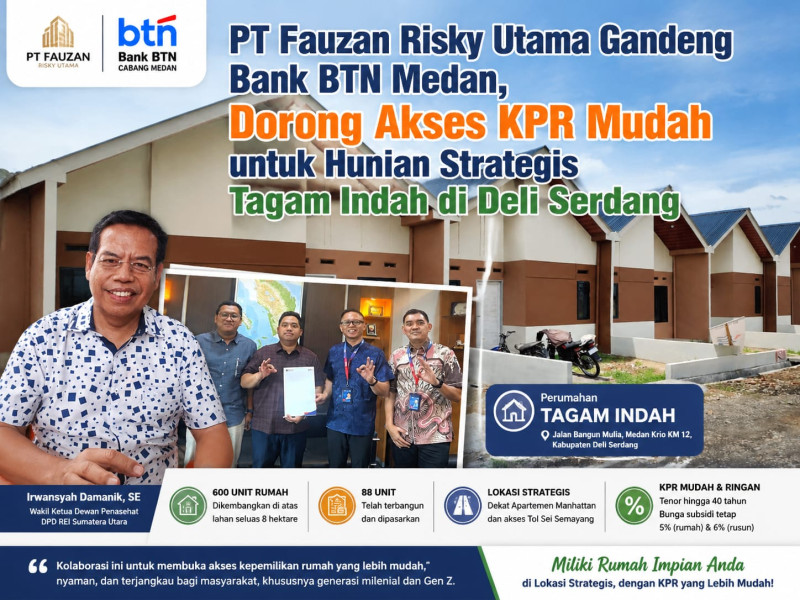 BTN Medan dan PT Fauzan Risky Utama Bersinergi Wujudkan Rumah Terjangkau bagi Masyarakat