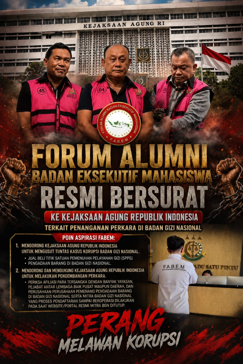 Alumni BEM Desak Kejagung Kembangkan Kasus Korupsi BGN hingga ke Afiliasi Tersangka