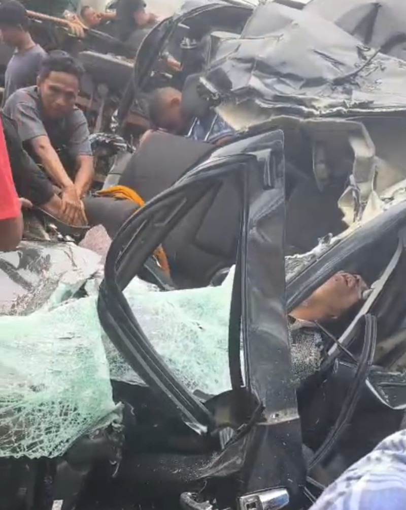 Kecelakaan Beruntun Terjadi di Sibolangit Deli Serdang, Sejumlah Kendaraan Remuk