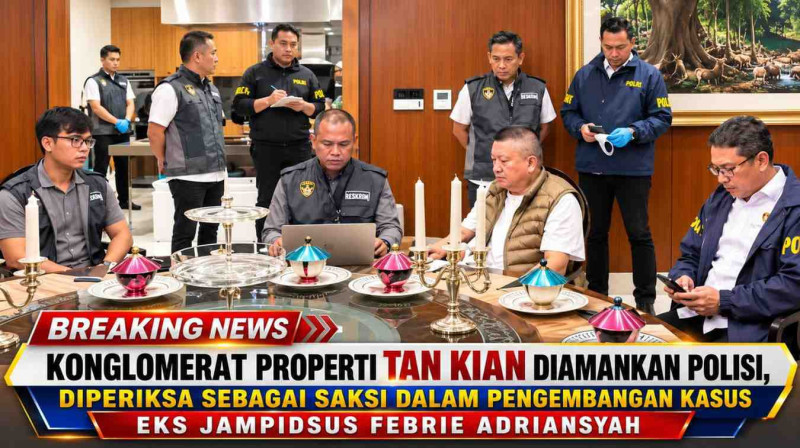 BREAKING NEWS: Konglomerat Properti Tan Kian Diamankan Polisi, Diperiksa sebagai Saksi dalam Pengembangan Kasus Eks Jampidsus