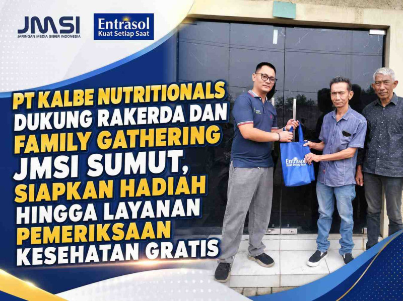 Penyerahan Paket Goddie Bag dari PT Kalbe Nutritionals Cabang Medan dari Business Representative pada JMSI Sumut