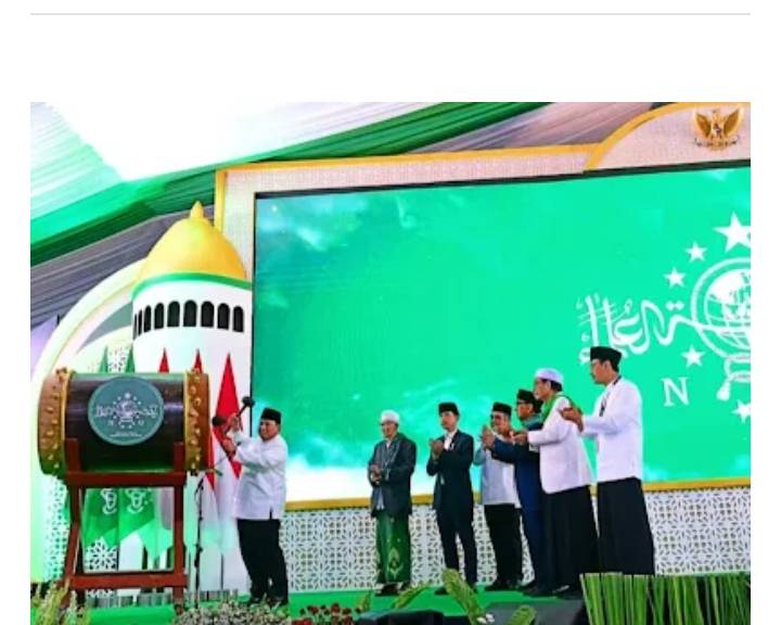 Muktamar ke-35 NU Dimulai, Prabowo: NU Institusi Bersejarah yang Berjasa Besar bagi Indonesia