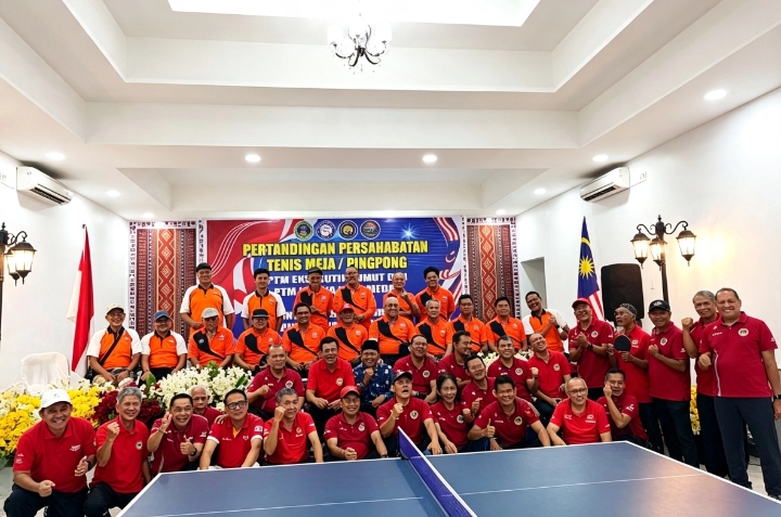 Pasukan Pimpong Putrajaya Malaysia Kunjungi Medan, Tiga Tokoh Serukan Sportivitas dan Perkuat Silaturahmi