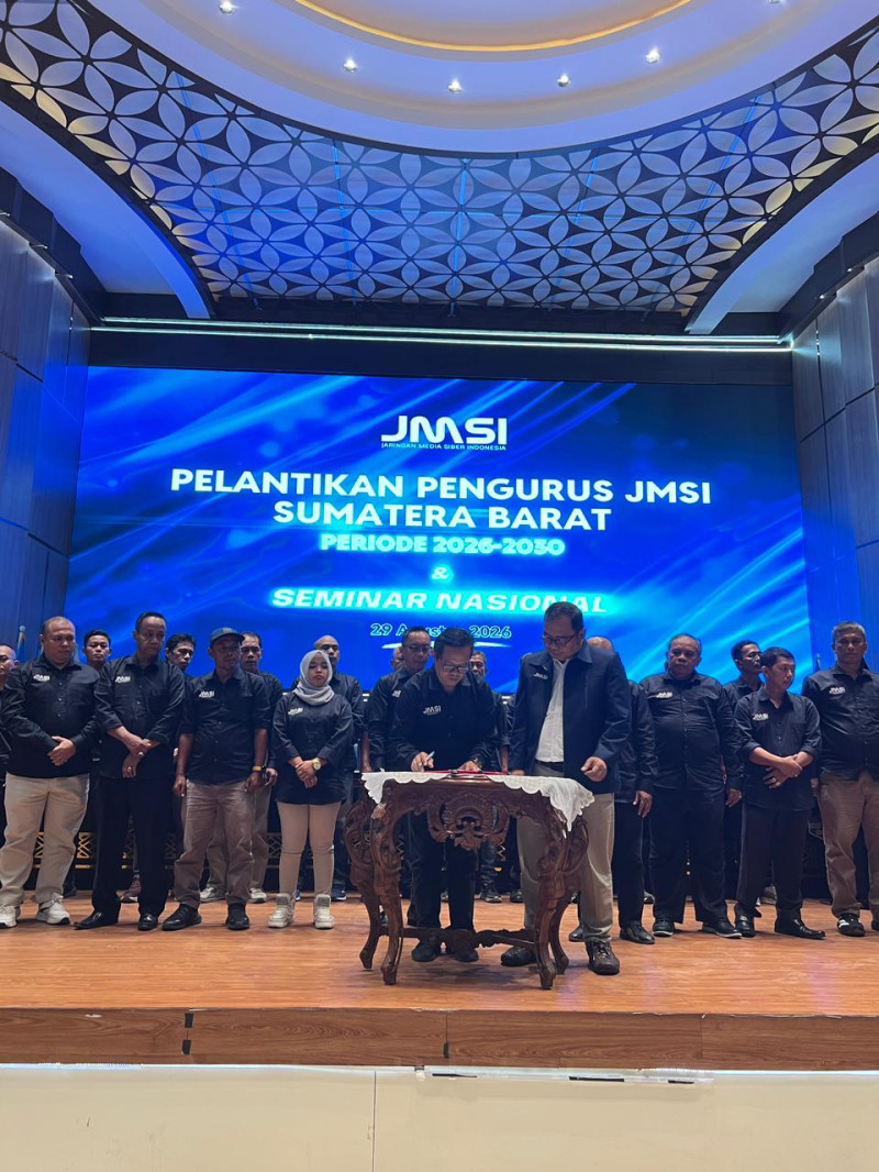 Pelantikan JMSI Sumbar 2026: Perkuat Barisan Media Siber, Lima Tokoh Raih JMSI Awards