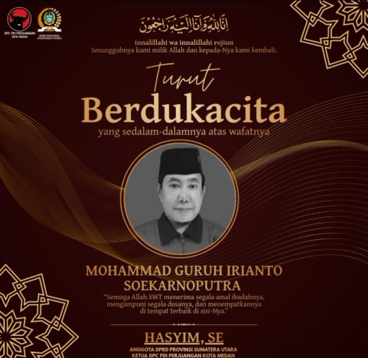 Hasyim SE Sampaikan Duka Mendalam atas Wafatnya Guruh Soekarnoputra