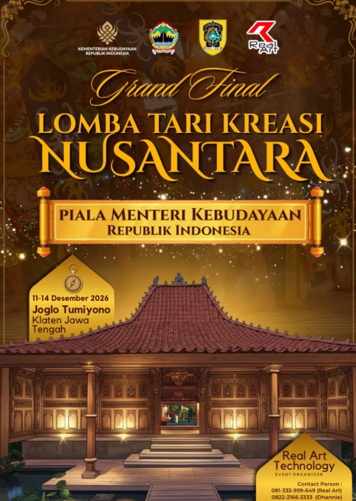 Lomba Tari Kreasi Nusantara Real Art 2026 Himpun 830 Penari dari 15 Provinsi