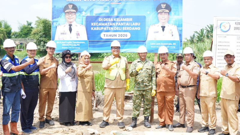 DORONG KESEJAHTERAAN NELAYAN PANTAI LABU, KAMPUNG NELAYAN MERAH PUTIH KEDUA DIBANGUN DI KELAMBIR